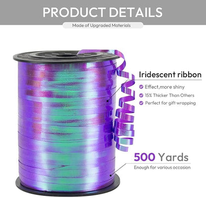 Purple Gradient Curling Ribbon, 1/5" Wide x 500 Yards Christmas Curling Ribbons - Image 2