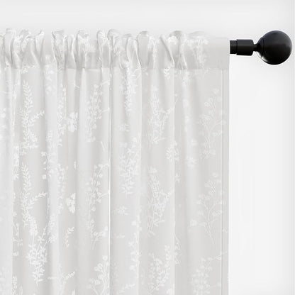 Anmao White Semi Sheer Light Filtering Curtains 84 Inches Long 2 Panels - Image 8