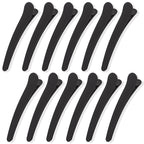 12 Pcs Black Hair Clips for Styling Sectioning, YISSION 4.7 Inch Large Alligator Hair Clips Hair Barrettes No Crease Duck Billed Hair Clip, Hair Styling Accessories for Women Girls