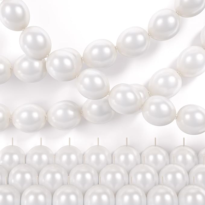Pearl White Linking Balloons by Hapmori