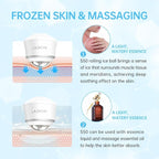 Ice Roller for Face and Eyes Body, Facial Ice Roller 360° Rotating Stainless Steel Ball Face Massager Fitness Cryosphere for Reduces Puffiness, Redness and Pain, Beauty Skin Care Tools