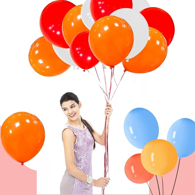 18 Inch Orange Balloons 12 Pack Large Latex Party Balloons Round Helium Balloon - Image 5