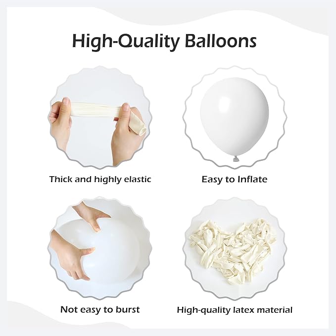 110pcs White Balloon Arch Kit - Image 3