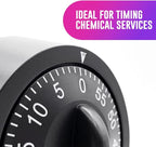 60 Minute Wind Up Timer, Visual Mechanical Timer, from 0 to 60 Minutes, for Kitchen, Hair Color Processing, Tanning, Kids' Home and Classroom Activities or Timeouts, Black