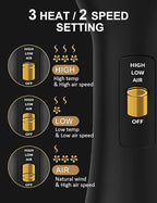 Hot Air Hair Blow Dryer Brush - 3 in 1 Negative Ionic Hairdryer Blowout Brush for Drying Straightening Volumizing - 60mm Oval Barrel fit All Hair Types - Salon Style, Smooth, Frizz-Free Results