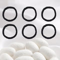 Byitre 6PCS 100% Pure Mulberry Silk Hair Tie,Natural Silk Hair Scrunchie Worn on Trip, Party, Daily Life and Other Occasions, Suitable for Giving Yourself, Family and Friends Hair Accessorie(Black)