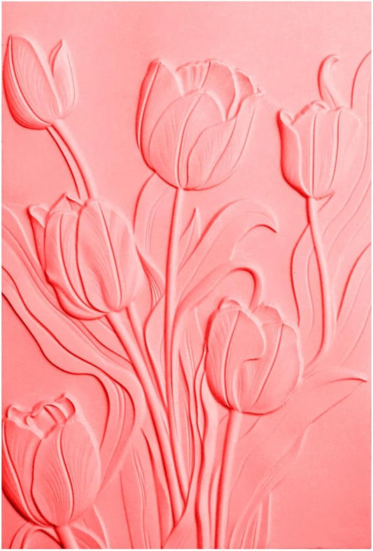 Tulip 3D Embossing Folder for Card Making DIY Scrapbooking Blossom Tulip Flower by CYFUNDESIGN