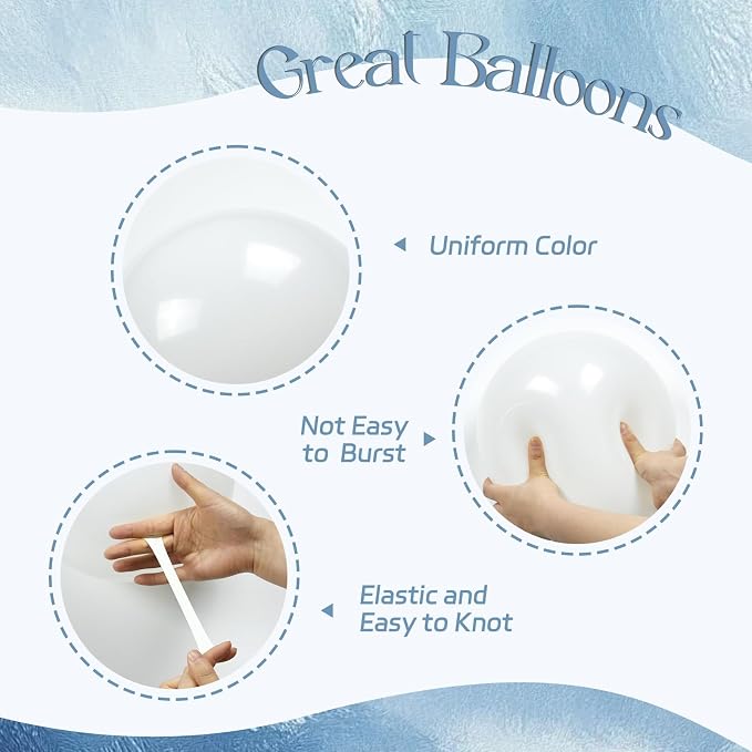 60pcs Dusty Blue Balloons 12inch - Image 3