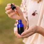 48 Pack 1oz Cobalt Blue Glass Bottles with Glass Eye Droppers for Essential Oils, Perfumes & Lab Chemicals (Brush, Funnels, 2 Extra Droppers, 54 Pieces Labels & 30ml Measuring Cup Included)