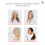 Manta Mirror Anti-Breakage Hairbrush – Travel Brush for Women, Gentle Wet & Dry Detangling Brush with Scalp Massager, Blue