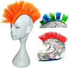 Helmet Mohawk Wig Adhesive Mohawk for Motorcycle Bicycle Ski Snowboard Helmet Hair Patches Skinhead Costumes Wig Cosplay Wig (Helmet not Included)