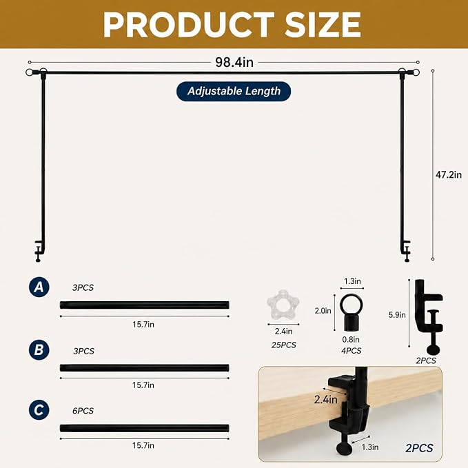 Adjustable Metal Table Arch Stand - Image 2
