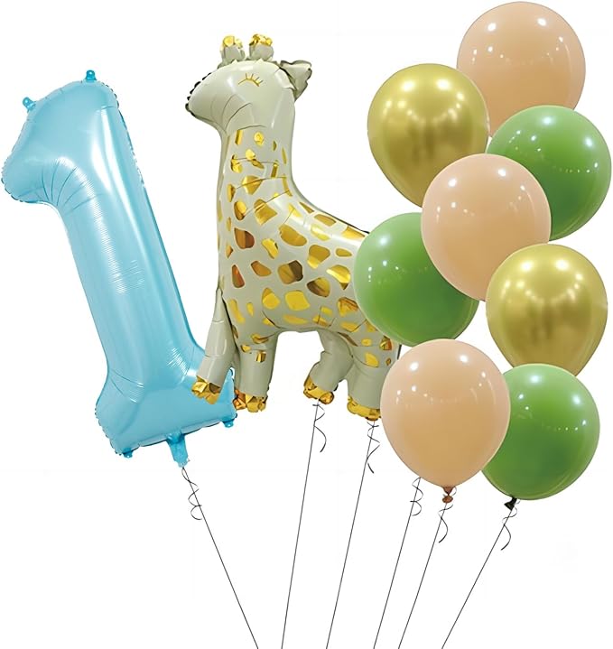 40 Inch Light Blue Number Balloons, Helium Mylar Foil - Image 7