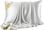 100% Pure Mulberry Silk Pillow Cases - 6A Luxury Silk Pillowcase for Hair and Skin – Anti-Wrinkle, Cooling & Smooth, Hidden Zipper – Pillowcases for Sleeping Women (Gray, Standard)