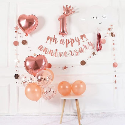 ZJDHPTY 4Set Rose Gold Balloon Stand Table Centerpieces Party Decor | Birthday - Image 2