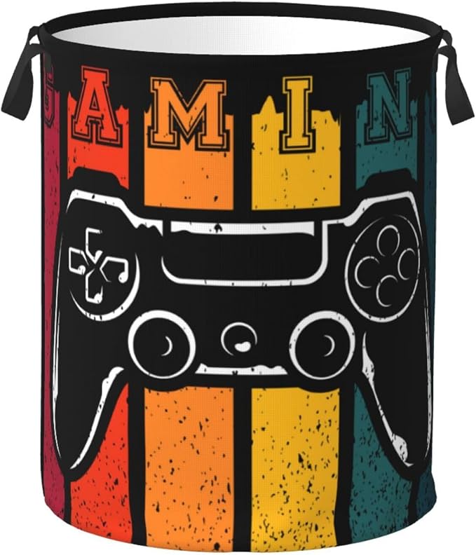 Gaming Laundry Hamper Bag With Waterproof Liner by Unknown