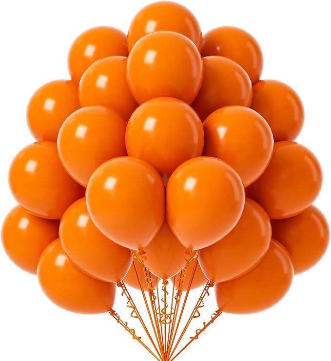 50 Pack Orange Balloons 12 Inch by FOTIOMRG