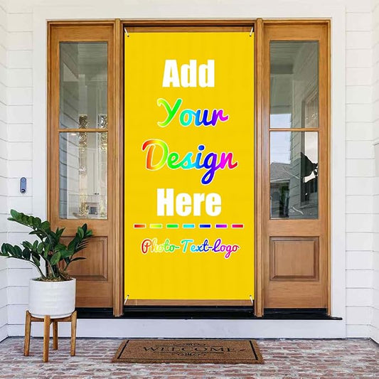 Custom Banners and Signs 35.4x72.8 Inch, Personalized Front Door Cover by ZOLRITH