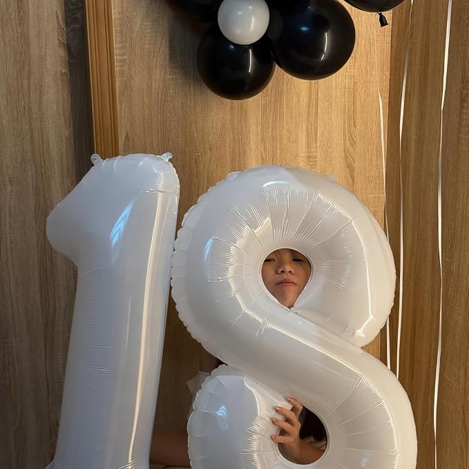 40 Inch White Number 6 Balloon Birthday Party Decorations - Image 7
