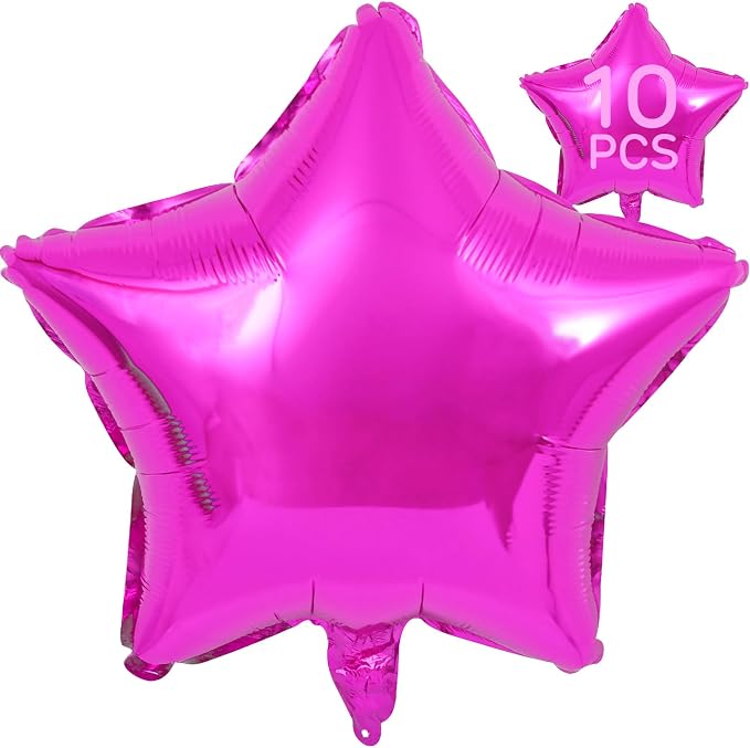 Hot Pink Star Balloons 18 Inch by VHUWE