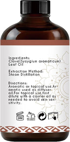 Clove Oil 4 Oz-100% Pure Natural Clove Leaf Essential Oil