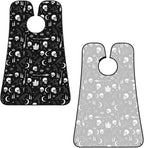 Waterproof Beard Grooming Bib, Gothic Trippy Moon Skull Dark Black Cat Witch Magic Spirit Board Shave Bib, Non-Stick Hair Catcher for Shaving Trimming, Apron Essential for Men Dad