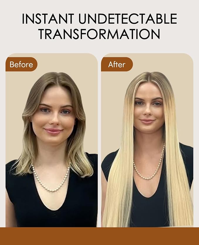 VINBAO Invisi Edge Tape in Hair Extensions Human Hair, Balayage Ombre Ash Brown to Platinum Blonde 40g 20pcs Seamless Injected Tape Ins Hair Extensions Natural Look 14inch #8T60