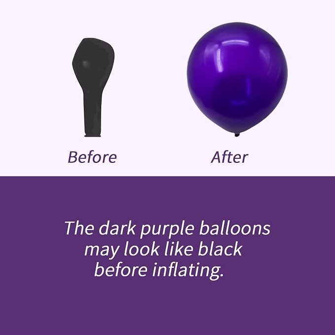 100PCS 5 Inch Small Dark Purple Balloons - Image 3