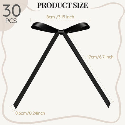 YGDZ Black Bows for Cake, Coquette Themed Party Black Bows Decor, Birthday - Image 4