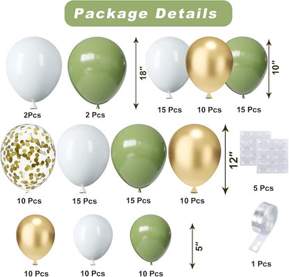 Sage Green Balloons Arch Kit - Image 2