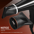 FRCOLOR 2pcs Universal Hair Dryer Nozzle Attachment Concentrator and Curly Hair Diffuser Tips for Blow Dryers Salon Styling Accessories Black