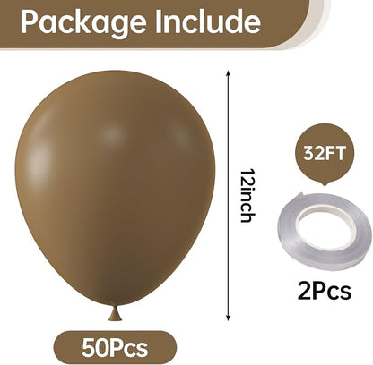 10 Inch Retro Brown Balloons - Image 2