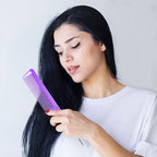 3 Pcs Rat Tail Comb Parting Comb for Braids Barber Styling Combs Carbon Fiber Teasing Combs Stainless Steel Pintail Comb for Women Men Fine Teeth Salon Hairdressing Hair Care Tools (Black+Purple+Black)