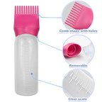 ELANE 4 Pack Hair Oiler Comb Bottle,Root Comb Applicator Bottle for Hair Oil Scalp Hair Oiling Applicator(Grey+Red)