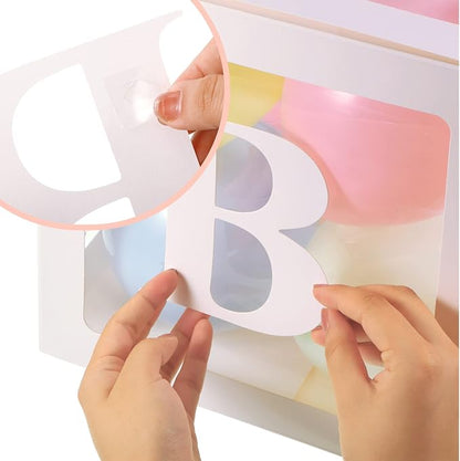 Sratte Balloon Box with Letters and Numbers Clear Blocks Boxes with LED Lights - Image 3