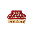2026 Premium Durable Hair Claw Clip for Women, Original Italian Designed Strong Grip Hair Clips for Normal Fine Thin Hair, No Slip Jaw Clips with Gift Box for Christmas Birthday Girls, 1.2 Inch Red