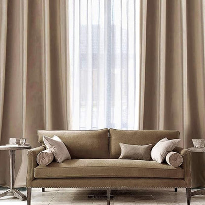 MIULEE Velvet Curtains Camel Beige 52 x 72 Inch Length Set of 2 | Grommet Drapes - Image 6