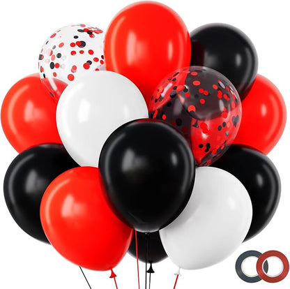 RUBFAC Red and Black Balloons Graduation Decorations Kit, Party Balloons by RUBFAC