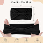 Headbands for Women, Wide Elastic Head Bands, Non-Slip Thick Hair Bands, Sports Stretchy Sweat Bands, Large Knotted Soft Headband for Washing Face, Makeup, Workout, Spa, Fashion, 6-Pack Black