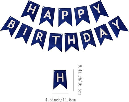 Blue Happy Birthday Banner Birthday Banner Decoration DIY Party Decoration - Image 2