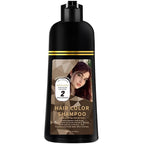 Hair Dye Shampoo, 3 in 1 Gray Hair Coverage, One-Step Wash-In Hair Dye, Shampoos for Color Treated Hair, Semi Permanent Hair Color Shampoo for Women & Men, 13.6 fl. oz,(Deep Brown)