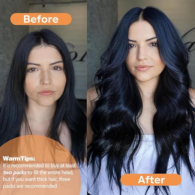 Straight Clip In Hair Extensions Real Human Hair 8Pcs Clip In Jet Black Human Hair Extensions with 18Clips Lace Weft 120g 22inch