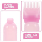 Hair Oil Applicator Bottles Root Comb Applicator for Hair Coloring and Styling Pink Salon Use Easy to Apply