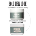 Overtone Color Depositing Semi-Permanent Hair Dye Conditioner - 8 oz For Natural & Color-Treated Hair, Moisturizing Shea Butter & Coconut Oil - Vegan & Cruelty-Free, Vibrant Silver is Stormy Sterling