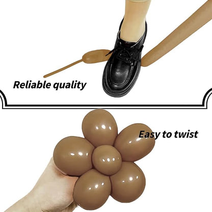 Coffee Brown Long Balloons Premium 260 Twisting Animals Magic Balloons - Image 4