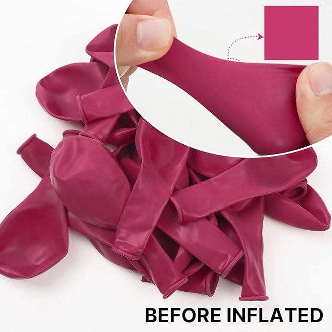 PartyWoo Hot Pink Balloons 50pcs Magenta Fuchsia Color 12 Inch | Balloons - Image 4