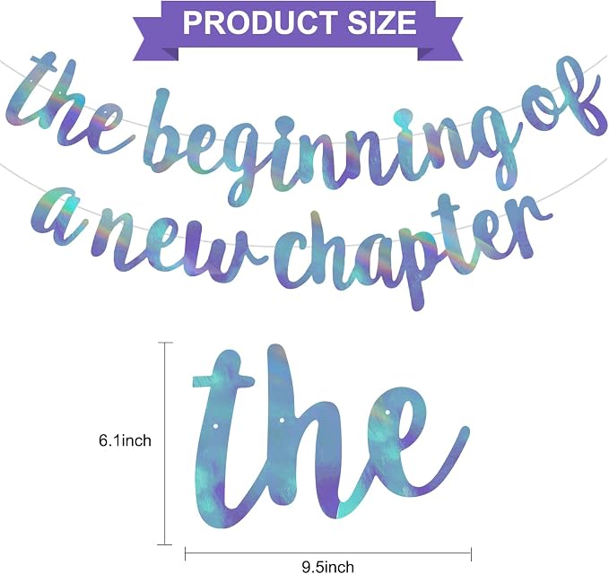 BEISHIDA Rainbow Blue Pre-Strung The Beginning of A New Chapter Banner | - Image 2
