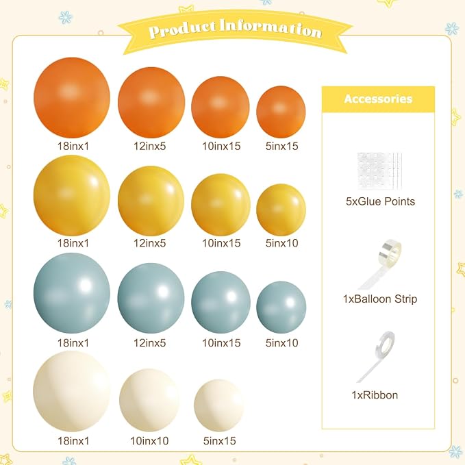 CROSSFINGERS Here Comes the Son Balloon Arch Kit - Image 2