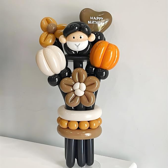 260 Coffee Brown Long Balloons for Balloon Garland Thickening Skinny Latex - Image 7