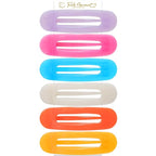 RC ROCHE 6 Pcs Flat Claw Hair Clips for Women Lay Down Barrettes No Crease Side Slide Thick Long Hair Duckbill French Against Head Jaw Claw Styling Jumbo Extra XL Clamp, Large Jelly Candy